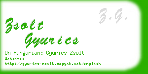 zsolt gyurics business card